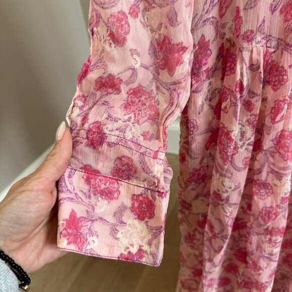 Free People “See It Through” Pink Floral Maxi Dress – Size Small (BNWT) - Picture 4 of 6